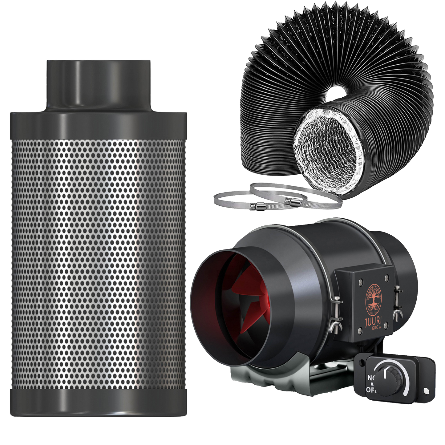 Juuri Grow - 150mm Rohrventilator Set